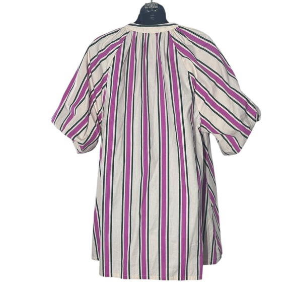 Bel Kazan Anthropologie women’s xs/s puff sleeve striped mini kaftan dress - Picture 6 of 8